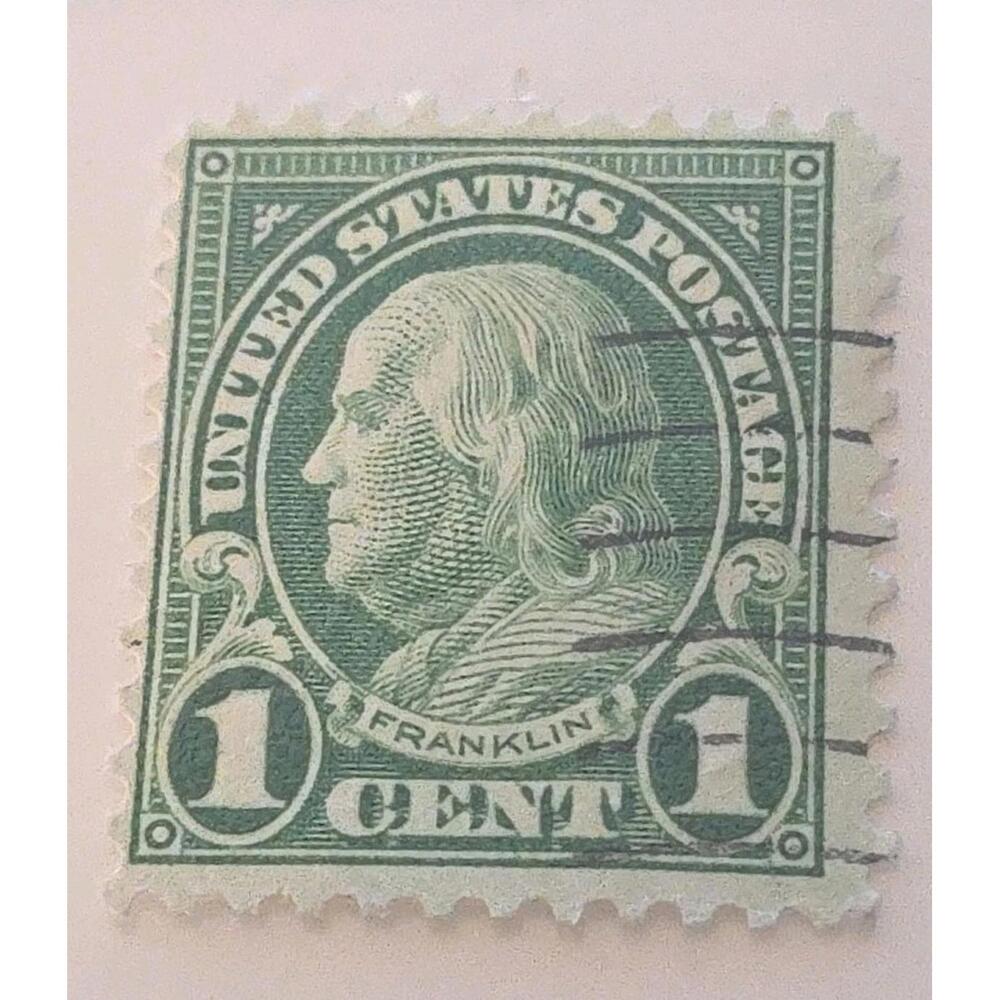 BENJAMIN FRANKLIN US Postage 1 Cent Green